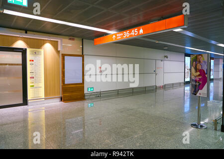 WARSAW, POLAND - CIRCA NOVEMBER, 2017: inside Warsaw Chopin Airport. Stock Photo