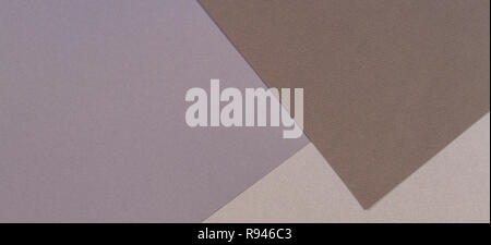 Color papers geometry composition background with gray beige and brown tones Stock Photo