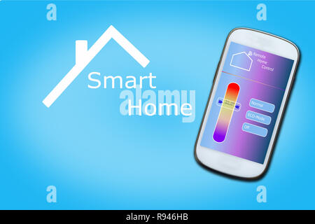 smart home control - control the home settings Stock Photo