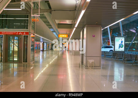 WARSAW, POLAND - CIRCA NOVEMBER, 2017: inside Warsaw Chopin Airport. Stock Photo