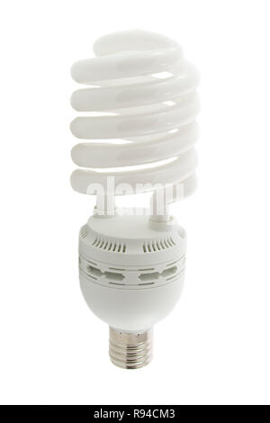 Energy saving lamp ( lightbulb) isolated over white background Stock Photo