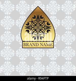 Vintage Pattern With Brand Name Stock Vector