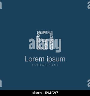 Initial Letter GI Logo Template Vector Design Stock Vector