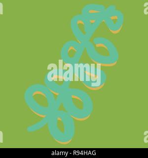 Flower graphic design. Floral elements doodle flowers. Modern botany. Vector illustration on color background. Stock Vector