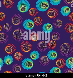Seamless neon print. Grunge texture. Ink points, circles, ovals Abstract pattern 10eps Stock Vector