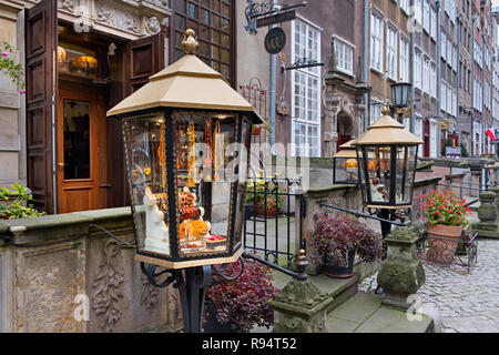 Amber shop display Mariacka Street Gdańsk Poland Stock Photo