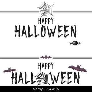 Vector Halloween background white and black with spiders hand drawn. Vector, illustration 10. Stock Vector