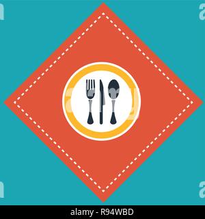 Spoon, knife and blade icon. Vector, illustration eps10 Stock Vector