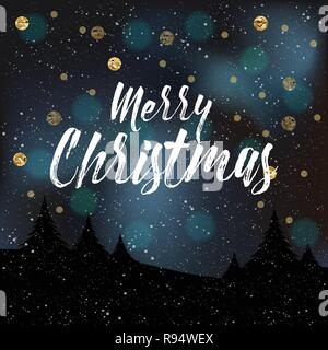 Elegant Christmas Background with Shining Gold Snowflakes. Vector, illustration, eps10 Stock Vector