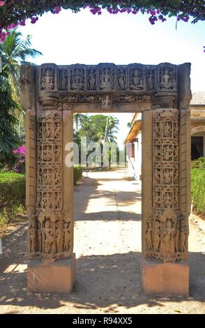 8th century arch-Sharad Baug Palace-Bhuj/Gujarat-India Stock Photo