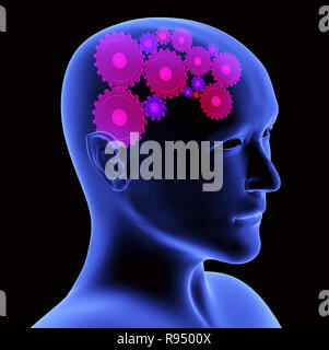 Conceptual image - thought process. 3d Stock Photo