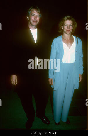 WESTWOOD, CA - MAY 10: Actor Alan Rickman and actress Juliet Stevenson attend 'Much Ado About Nothing' Westwood Premiere on May 10, 1993 at the Mann National Theatre in Westwood, California. Photo by Barry King/Alamy Stock Photo Stock Photo