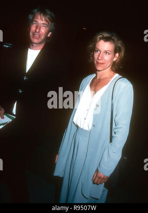 WESTWOOD, CA - MAY 10: Actor Alan Rickman and actress Juliet Stevenson attend 'Much Ado About Nothing' Westwood Premiere on May 10, 1993 at the Mann National Theatre in Westwood, California. Photo by Barry King/Alamy Stock Photo Stock Photo