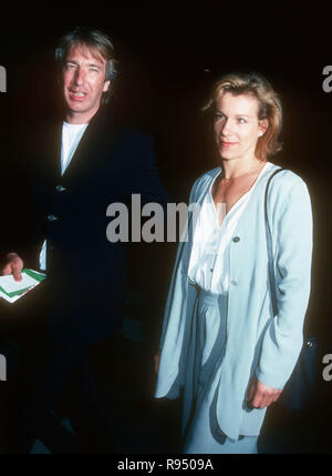 WESTWOOD, CA - MAY 10: Actor Alan Rickman and actress Juliet Stevenson attend 'Much Ado About Nothing' Westwood Premiere on May 10, 1993 at the Mann National Theatre in Westwood, California. Photo by Barry King/Alamy Stock Photo Stock Photo