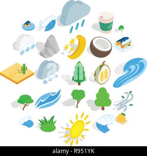 Landscaping icons set. Isometric set of 25 landscaping vector icons for ...