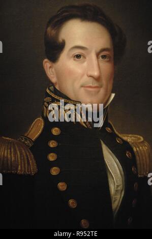 David Glasgow Farragut (1801-1870). U.S. Navy officer during the Civil War. Portrait by William Swain (1803-1847), 1838. National Portrait Gallery. Washington D.C. United States. Stock Photo