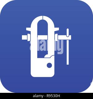 Blacksmiths vice icon digital blue for any design isolated on white vector illustration Stock Vector