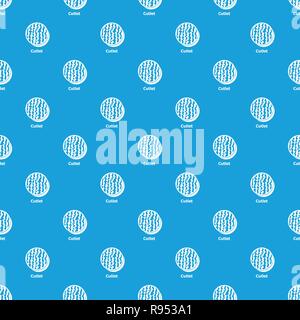 Cutlets pattern vector seamless blue Stock Vector