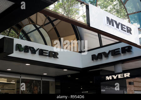 Myer store, Queen Street, Brisbane, Queensland, Australia Stock Photo