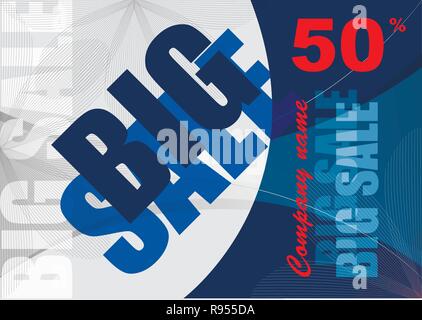 big sale, vector template background Stock Vector