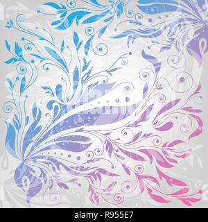 flourishes background, floral pattern, light vector illustration Stock Vector