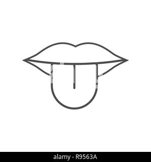 Human lips icon. Vector illustration flat Stock Vector