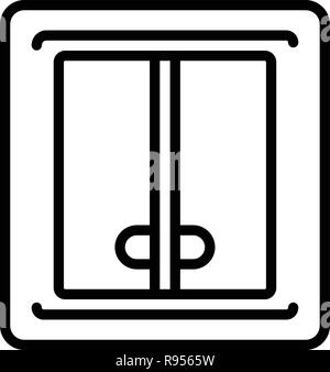 Electric light breaker icon, outline style Stock Vector