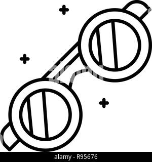 Blacksmith glasses icon, outline style Stock Vector