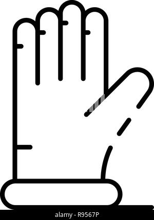 Blacksmith glove icon, outline style Stock Vector