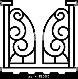 Anvil gate icon, outline style Stock Vector