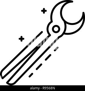 Blacksmith pliers icon, outline style Stock Vector