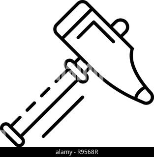Blacksmith sledge hammer icon, outline style Stock Vector