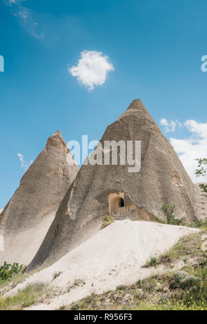 Beautiful view of the hills of Cappadocia. One of the sights of Turkey. Tourism, travel, nature. Stock Photo
