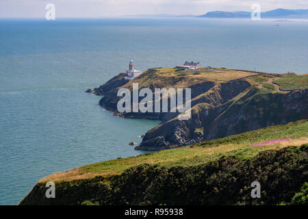 Howth peninsula with Baily lighthouse, Dublin, Ireland Stock Photo