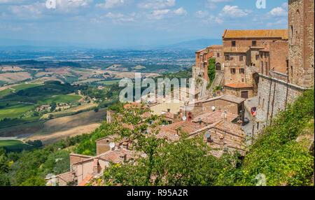Montepulciano, famous medieval town in the Province of Siena. Tuscany, Italy. Stock Photo