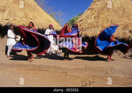 Tribal Dance, Shilpgram, Udaipur, Rajasthan, india Stock Photo