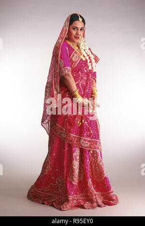 A PORTRAIT OF A Bride FROM PUNJAB dressed in traditional costume Stock ...