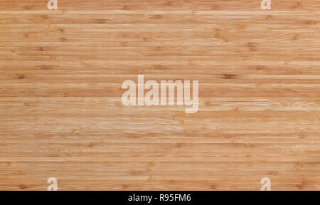 Full frame high resolution background of natural unpainted bamboo wood board. Stock Photo