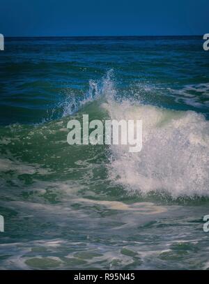 Breaking wave abstracted in post-processing. Stock Photo