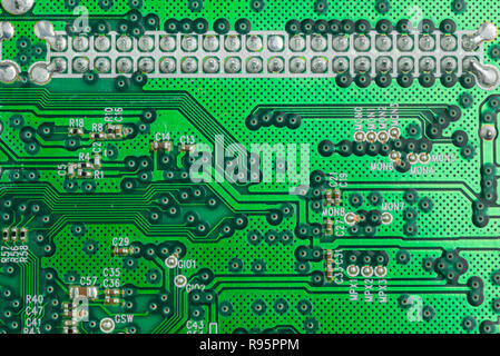 Back of the circuit board Stock Photo
