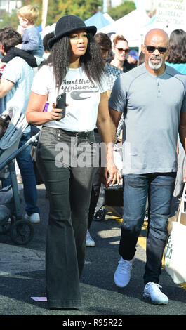 Garcelle Beauvais goes to the farmers market with a male companion  Featuring: Garcelle Beauvais Where: Los Angeles, California, United States When: 18 Nov 2018 Credit: WENN.com Stock Photo