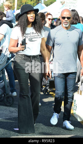 Garcelle Beauvais goes to the farmers market with a male companion  Featuring: Garcelle Beauvais Where: Los Angeles, California, United States When: 18 Nov 2018 Credit: WENN.com Stock Photo