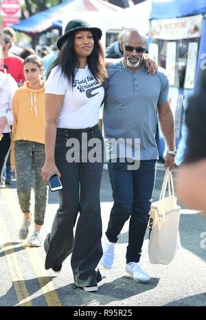 Garcelle Beauvais goes to the farmers market with a male companion  Featuring: Garcelle Beauvais Where: Los Angeles, California, United States When: 18 Nov 2018 Credit: WENN.com Stock Photo