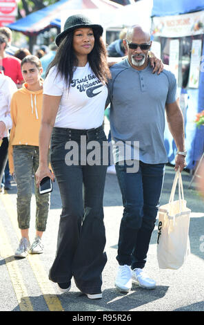 Garcelle Beauvais goes to the farmers market with a male companion  Featuring: Garcelle Beauvais Where: Los Angeles, California, United States When: 18 Nov 2018 Credit: WENN.com Stock Photo