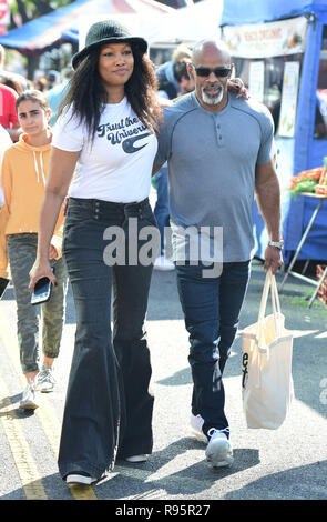 Garcelle Beauvais goes to the farmers market with a male companion  Featuring: Garcelle Beauvais Where: Los Angeles, California, United States When: 18 Nov 2018 Credit: WENN.com Stock Photo