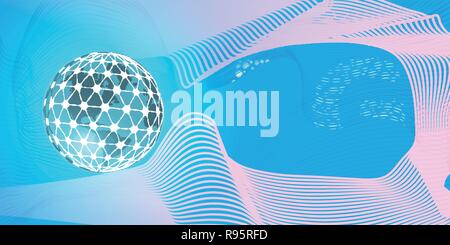 world globe and sign of 5G network next generation of mobile internet connectivity. also good as Artificial Intelligence and Machine Learning concept  Stock Vector