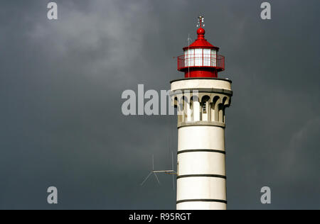 Ancient lighthouse. One of the several lighthouses of the portuguese coast. Stock Photo