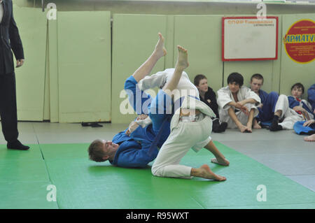 Kovrov, Russia. 22 March 2013. Competitions Judo in sports complex Temp Stock Photo