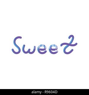 Sweet 3d text Stock Vector