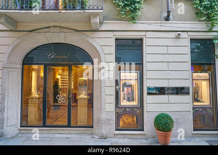 MILAN ITALY CIRCA NOVEMBER 2017 Chopard store in Milan